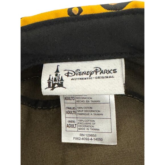 Disney Parks Auth Orig Adult Cap w/ Mickey Mouse Embroidery Yellow Leopard Band - Picture 3 of 3